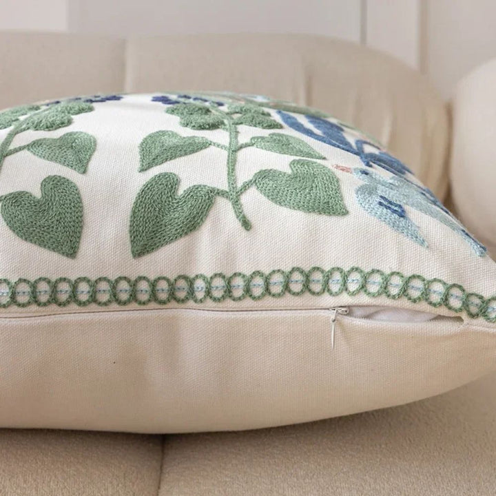 Kalsten | Vintage Botanical Embroidery Cushion Cover