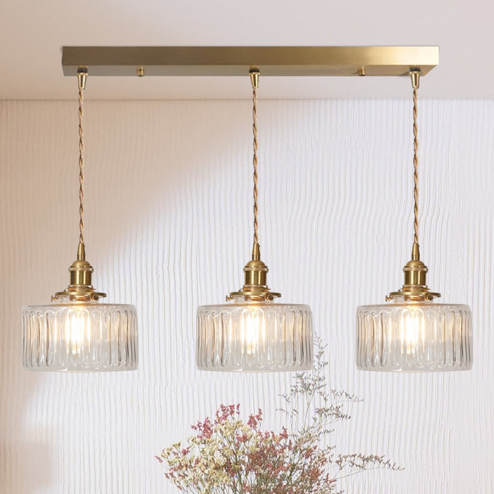 Vintage Stunning Cylinder Glass Pendant Light | Kalsten