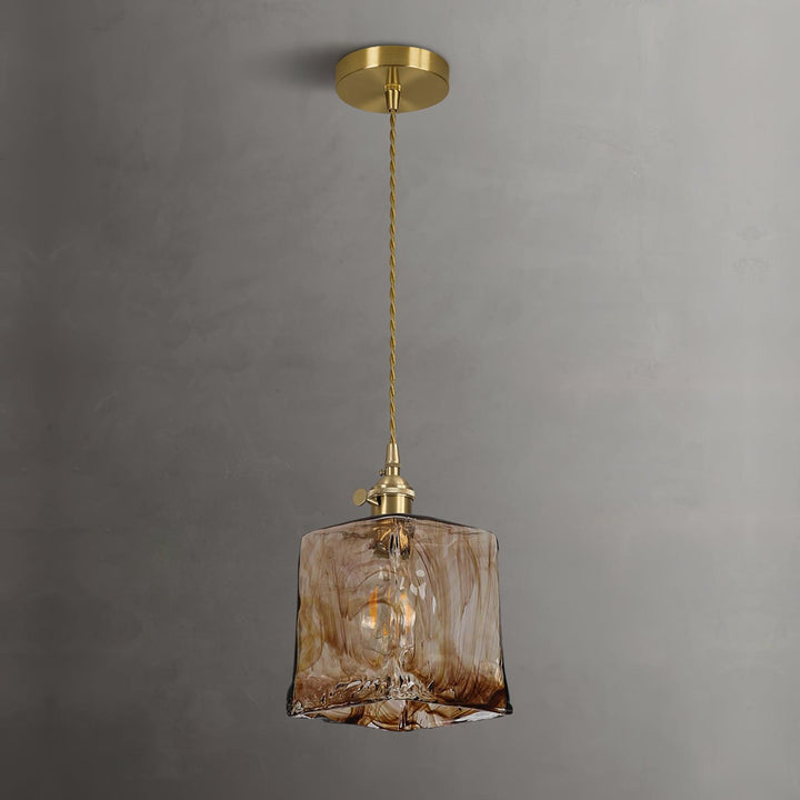 Vintage Brown Glass Droplight Pendant Light | Kalsten