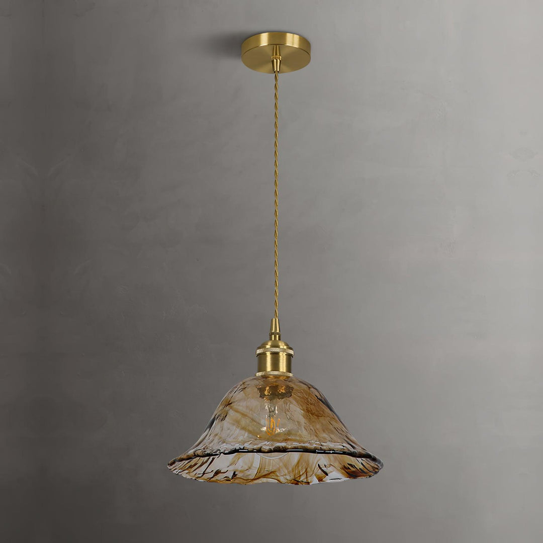 Vintage Brown Glass Droplight Pendant Light | Kalsten