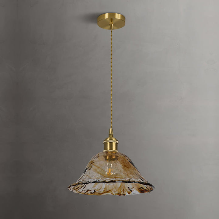 Vintage Brown Glass Droplight Pendant Light | Kalsten