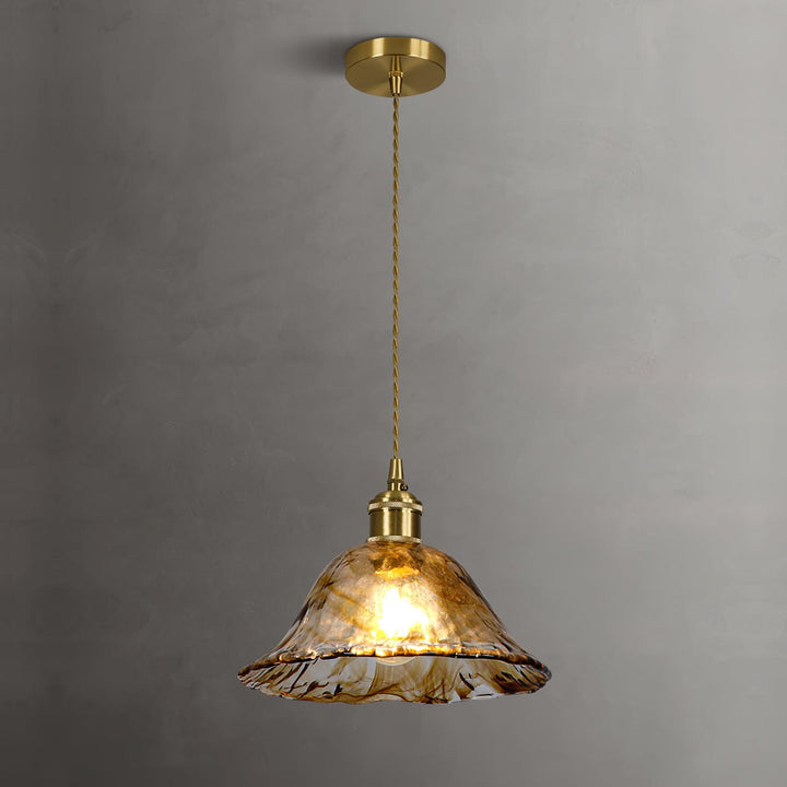 Vintage Brown Glass Droplight Pendant Light | Kalsten
