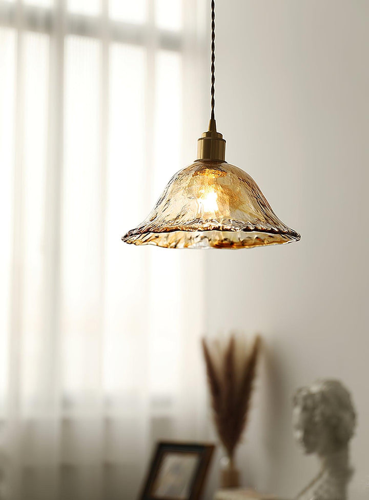 Vintage Brown Glass Droplight Pendant Light | Kalsten