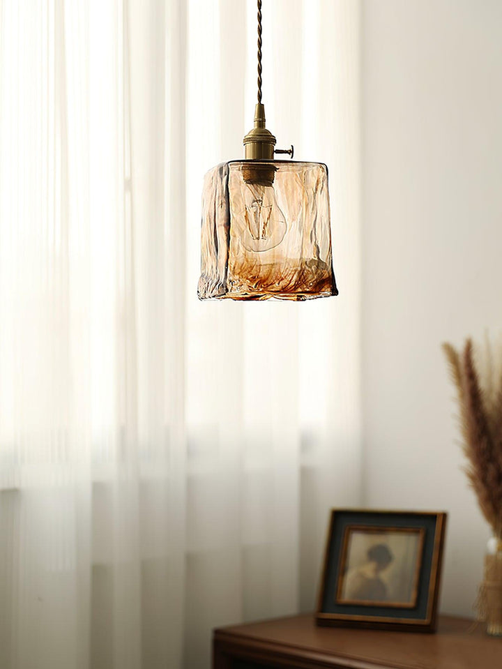 Vintage Brown Glass Droplight Pendant Light | Kalsten