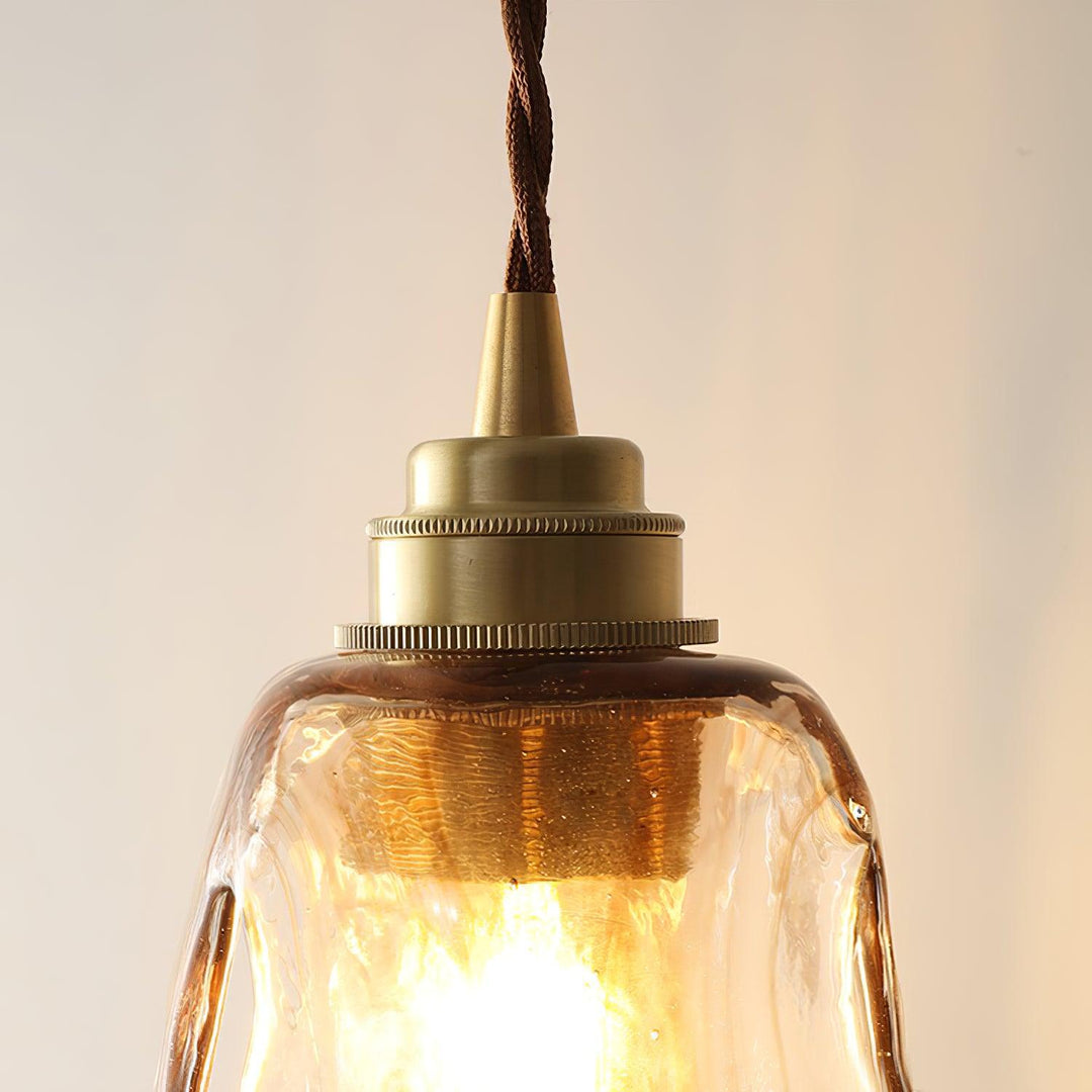 Vintage Brown Glass Droplight Pendant Light | Kalsten