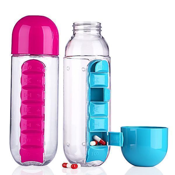 Vitamin Pill Box Water Bottle | Kalsten