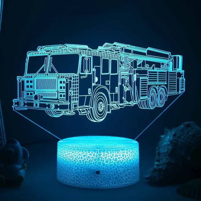 LED Night Light - 3D Illusion Lamp for Children's Room, USB Charging | Kalsten
