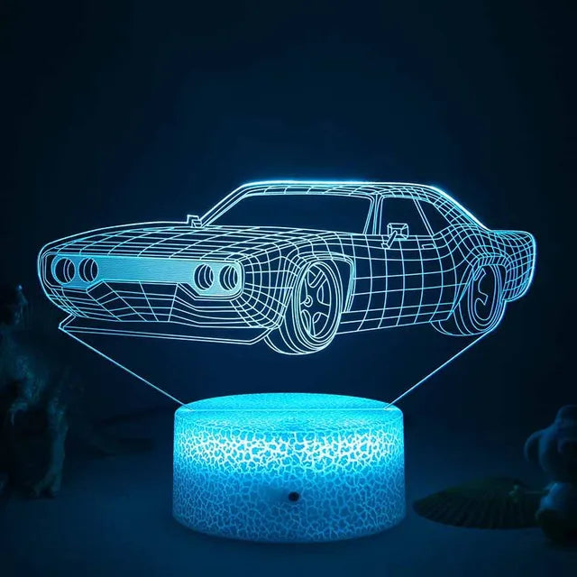 LED Night Light - 3D Illusion Lamp for Children's Room, USB Charging | Kalsten