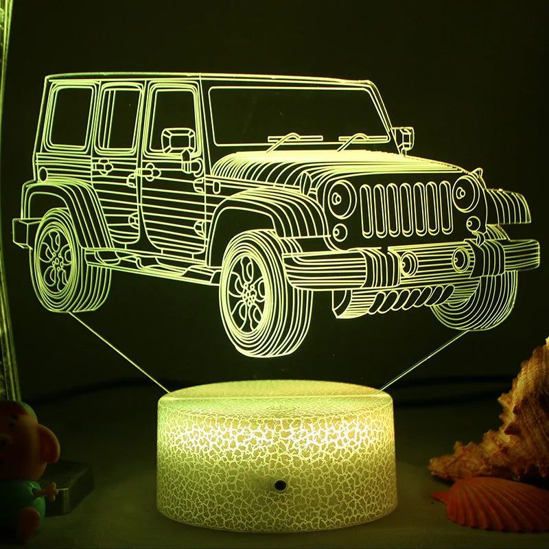 LED Night Light - 3D Illusion Lamp for Children's Room, USB Charging | Kalsten