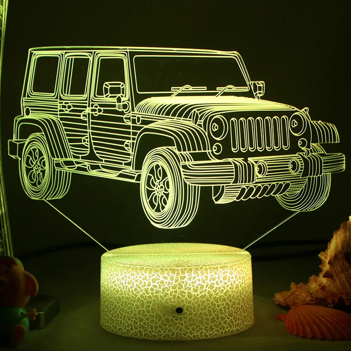 LED Night Light - 3D Illusion Lamp for Children's Room, USB Charging | Kalsten