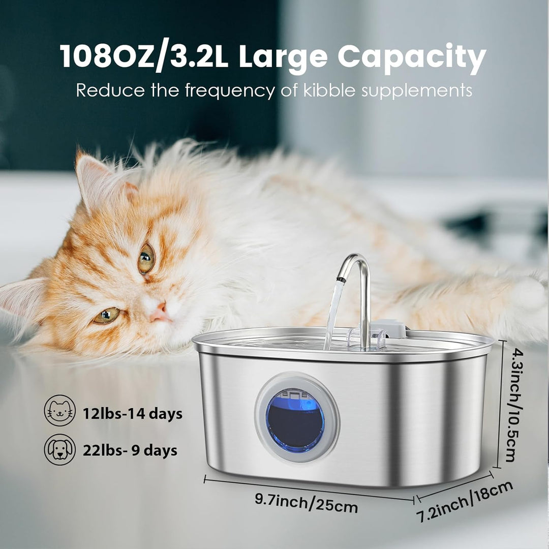Stainless Steel Water Fountain 3.2L