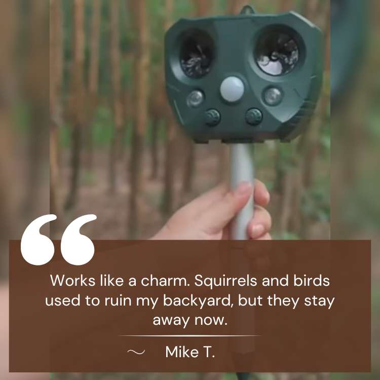 Kalsten | Ultrasonic Bird & Pest Repeller Device - Effective Pest Control for Gardens, Yards & Outdoor Spaces