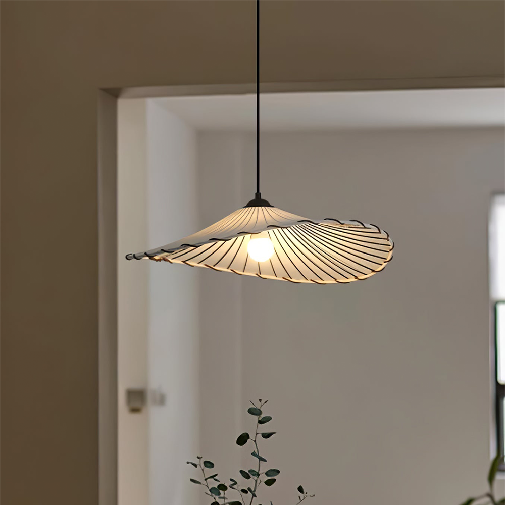 Vintage Lotus Leaf Fabric Pendant Light | Kalsten