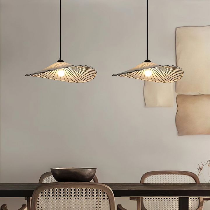 Vintage Lotus Leaf Fabric Pendant Light | Kalsten