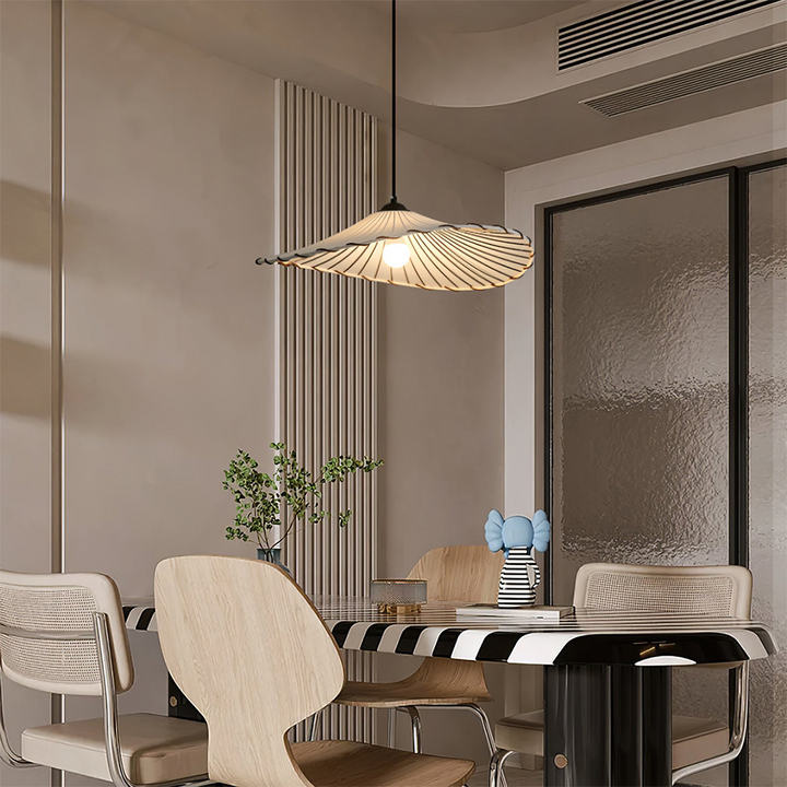 Vintage Lotus Leaf Fabric Pendant Light | Kalsten