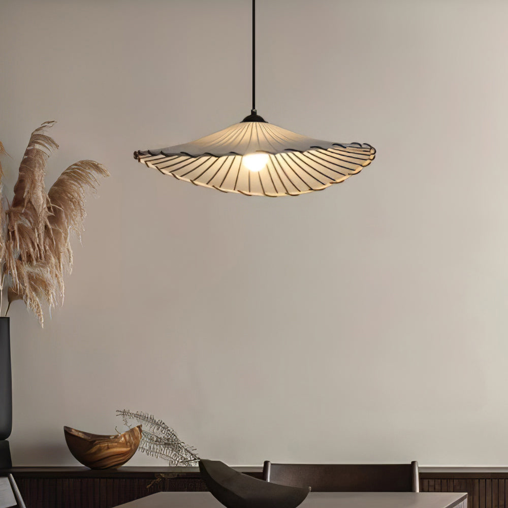 Vintage Lotus Leaf Fabric Pendant Light | Kalsten