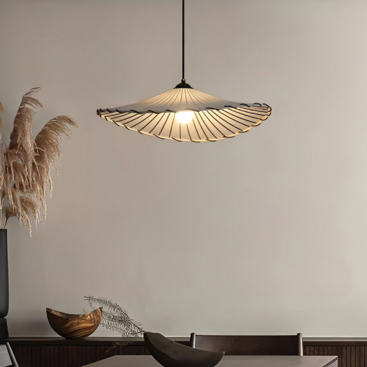 Vintage Lotus Leaf Fabric Pendant Light | Kalsten