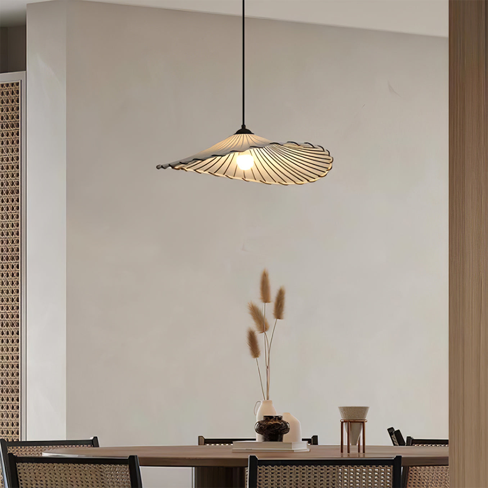 Vintage Lotus Leaf Fabric Pendant Light | Kalsten