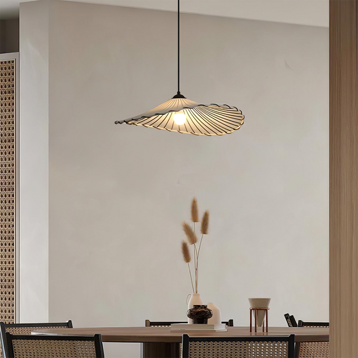 Vintage Lotus Leaf Fabric Pendant Light | Kalsten