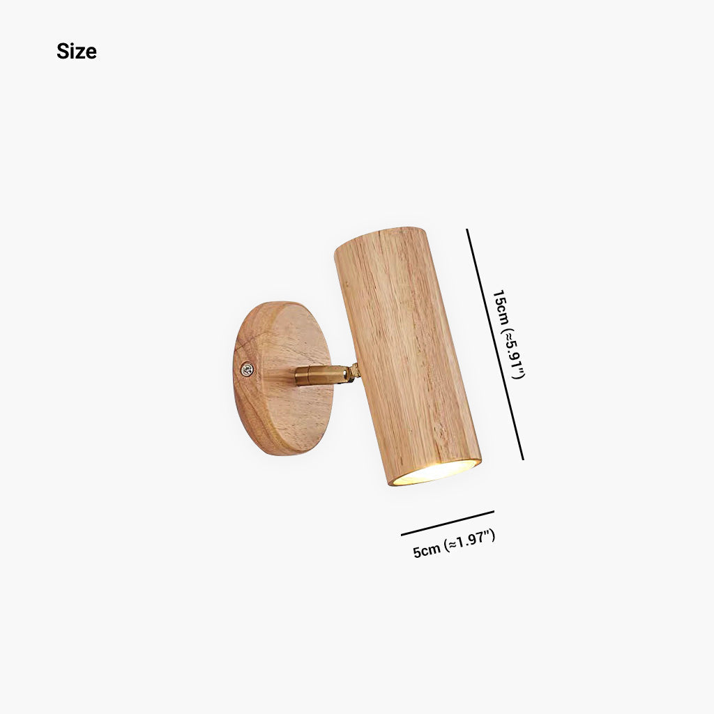 Ceiling Wall Spotlight Wood Adjustable 5.9 in (15.0 cm) Modern Nordic 1 3 4 Heads | Kalsten