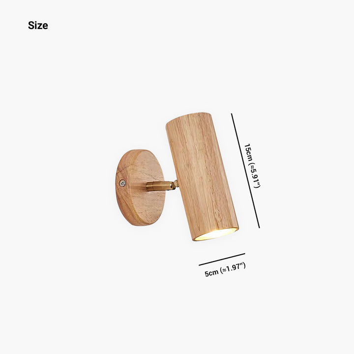 Ceiling Wall Spotlight Wood Adjustable 5.9 in (15.0 cm) Modern Nordic 1 3 4 Heads | Kalsten