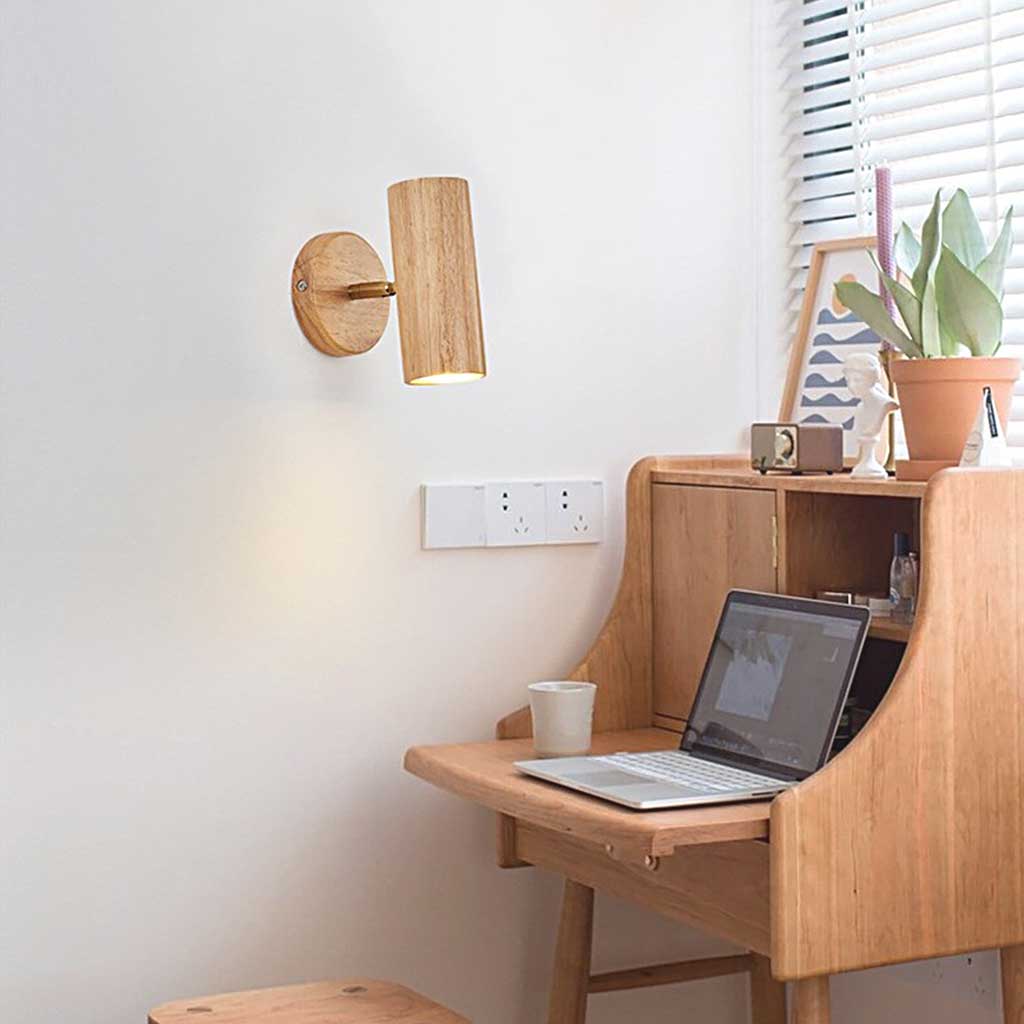Ceiling Wall Spotlight Wood Adjustable 5.9 in (15.0 cm) Modern Nordic 1 3 4 Heads | Kalsten