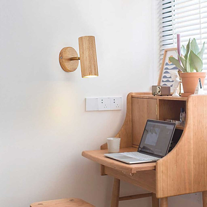 Ceiling Wall Spotlight Wood Adjustable 5.9 in (15.0 cm) Modern Nordic 1 3 4 Heads | Kalsten