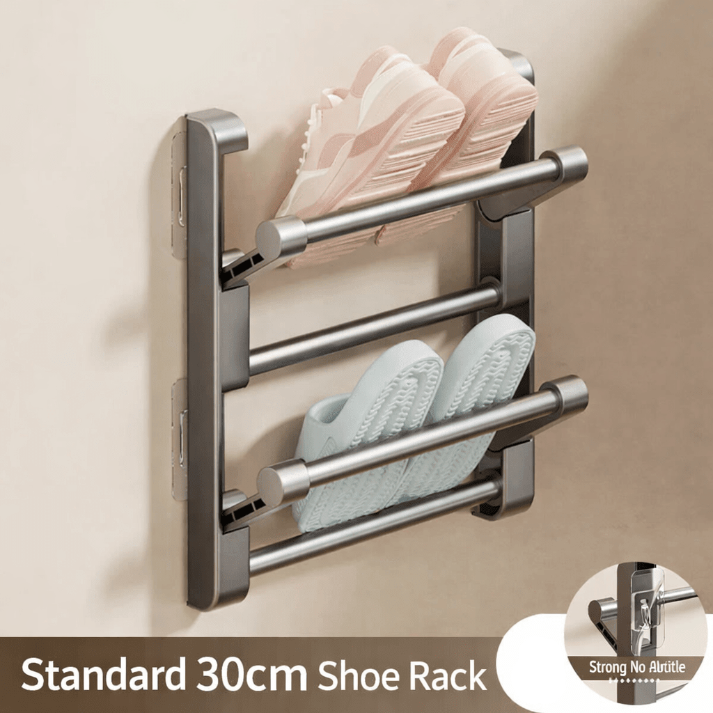 Wall-mounted shoe rack with drainage system | Kalsten