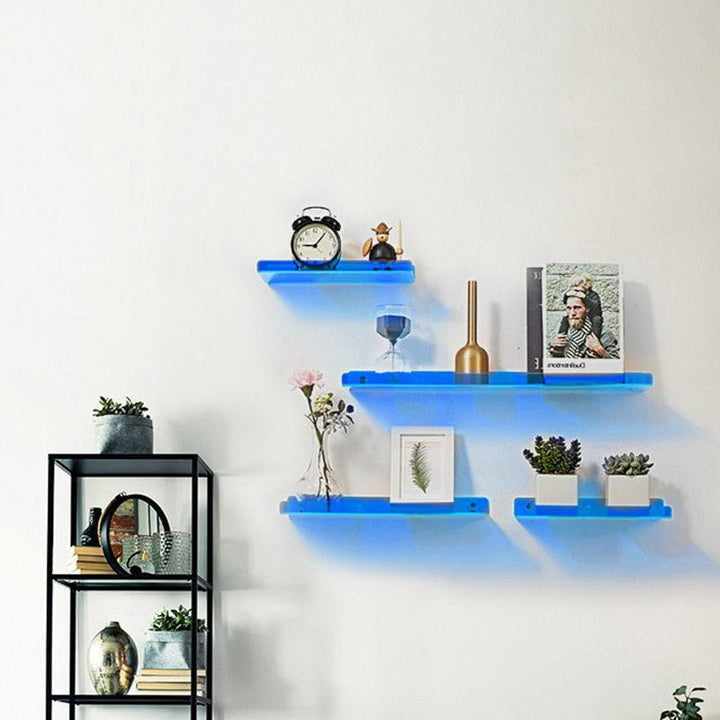 Kalsten | Floating Wall Shelf - Industrial Wall Shelf - Shower Shelf - Shower Board - Blue