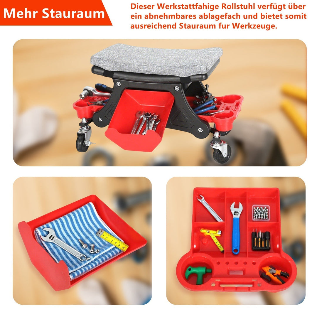Workshop stool roll stool with storage box | Kalsten