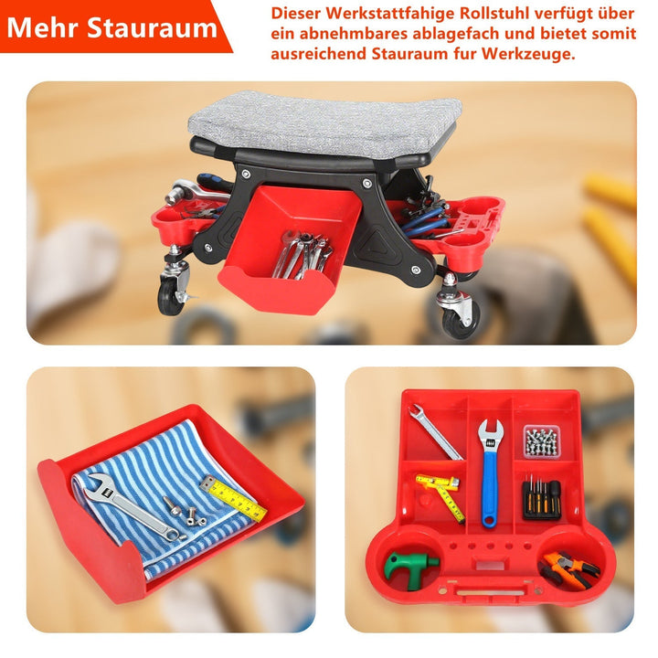 Workshop stool roll stool with storage box | Kalsten