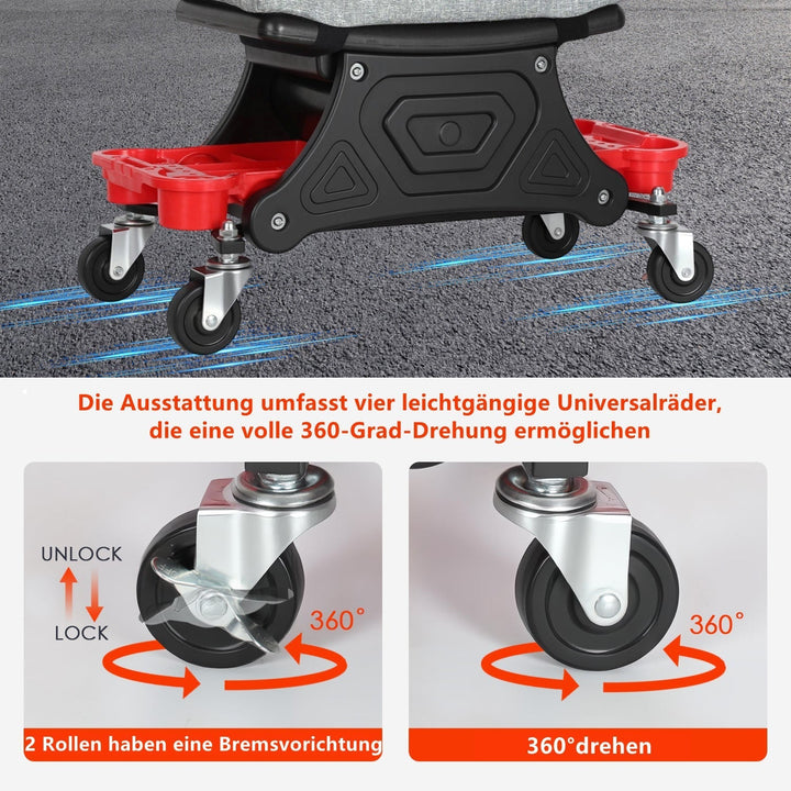 Workshop stool roll stool with storage box | Kalsten