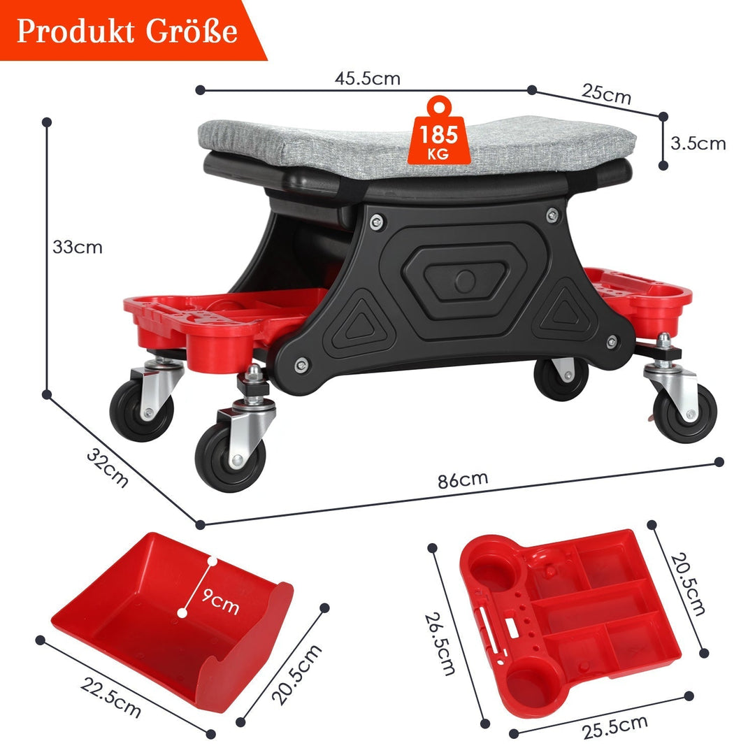 Workshop stool roll stool with storage box | Kalsten