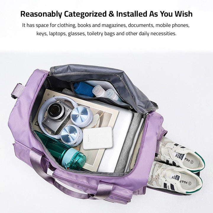 Kalsten | Multi-Pocket Travel Bag, Sports and Gym Duffle with Separate Shoe Compartment