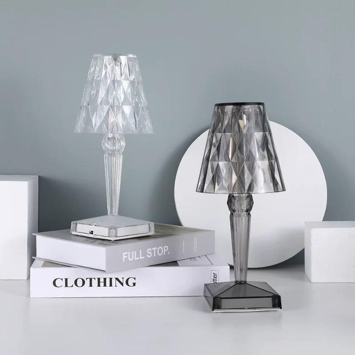 Table Lamp Crystal Acrylic Touch Rechargeable | Kalsten