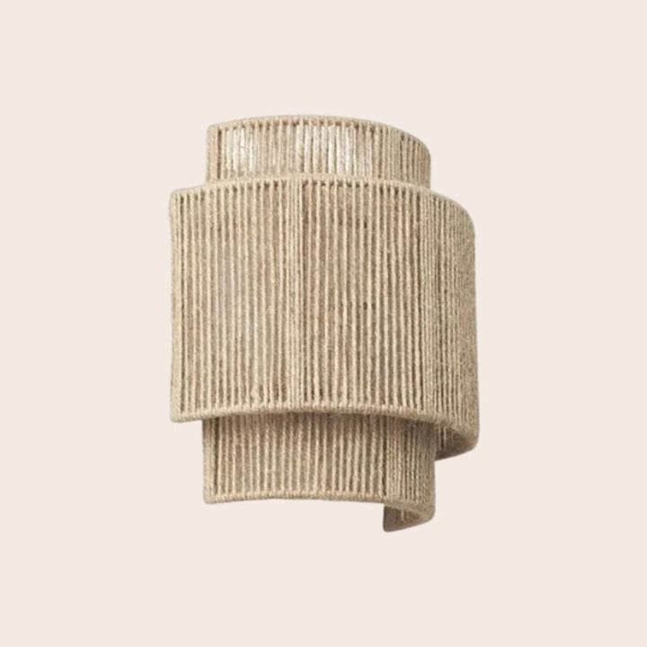 Contemporary Rattan Woven Wall Lamp - WeaveGlow | Kalsten