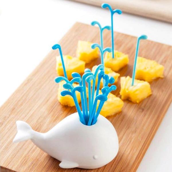 White Beluga Whale Party Picks Set | Kalsten