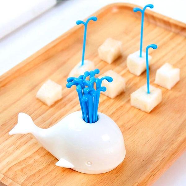 White Beluga Whale Party Picks Set | Kalsten