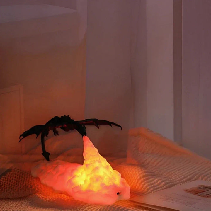 LED Fantasy Dragon Flame Table Lamp | Kalsten