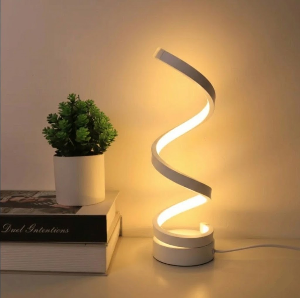 SpiralLight LED Table Lamp With Dimmable Lighting and Touch Control | Kalsten