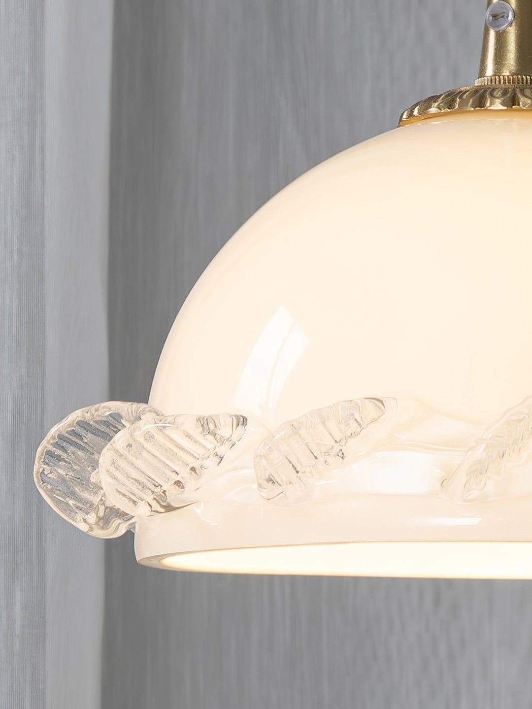 White Glass Antique French Pendant Light 7.3' | Kalsten