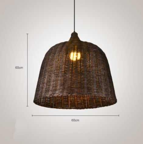 Bamboo Rattan Basket Pendant Light For Kitchen | Kalsten