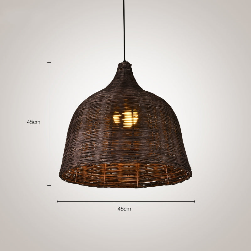 Bamboo Rattan Basket Pendant Light For Kitchen | Kalsten