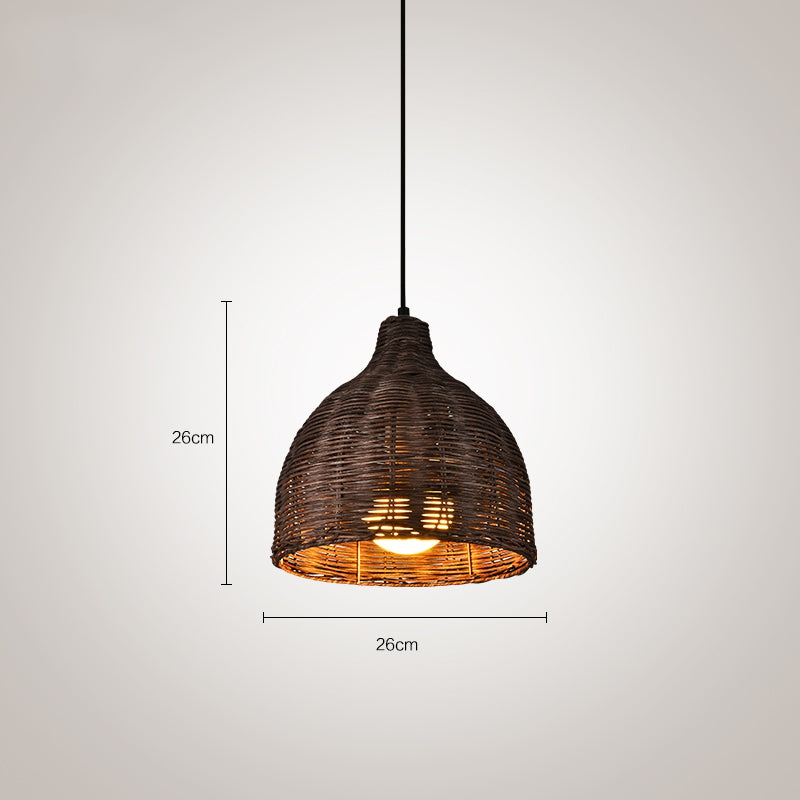 Bamboo Rattan Basket Pendant Light For Kitchen | Kalsten