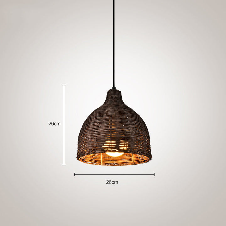 Bamboo Rattan Basket Pendant Light For Kitchen | Kalsten