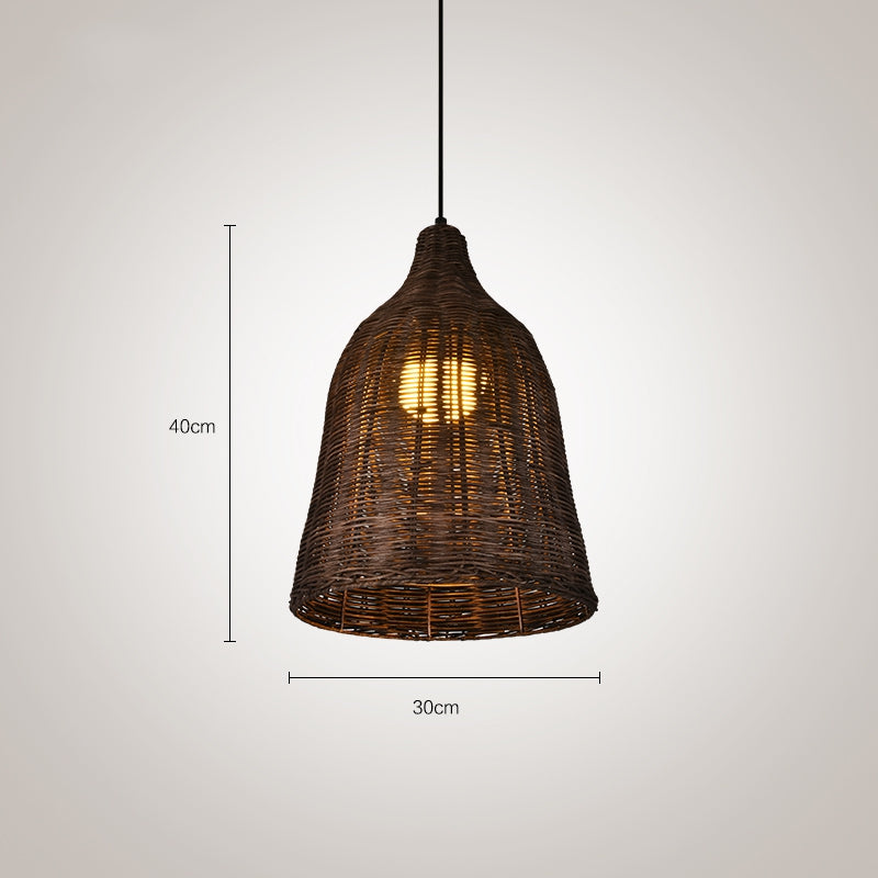 Bamboo Rattan Basket Pendant Light For Kitchen | Kalsten