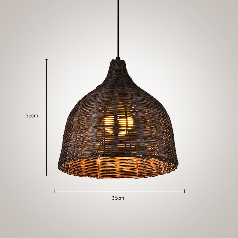 Bamboo Rattan Basket Pendant Light For Kitchen | Kalsten