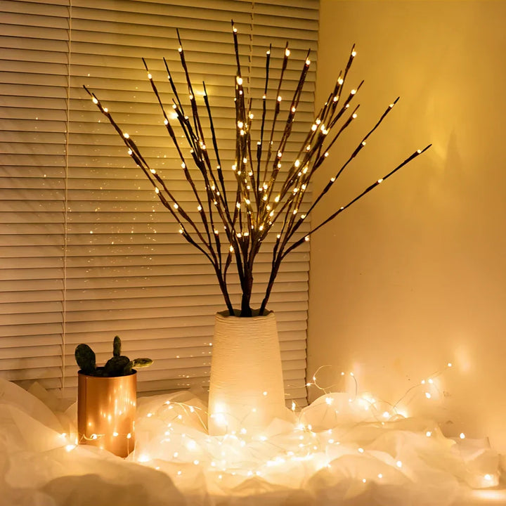 LED Lighted Artificial Branch Table Lamp | Kalsten