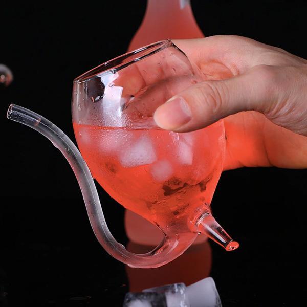 Wine Glass with Built-in Straw | Kalsten