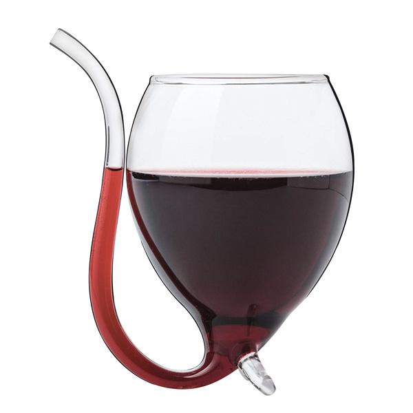 Wine Glass with Built-in Straw | Kalsten